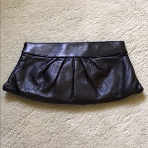 Lauren Merkin Louise Black Leather Clutch